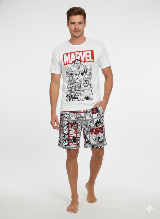Pijama Hombre marvel pantalón corto