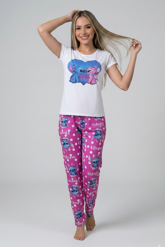Pijama Mujer Stitch Love