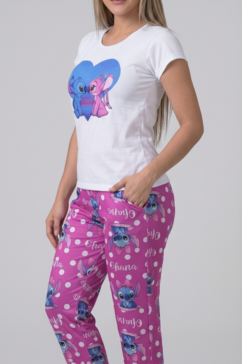 Pijama Mujer Stitch Love