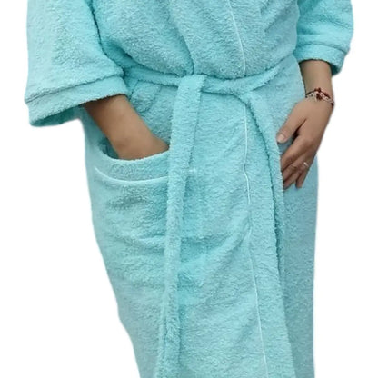 SALIDA BAÑO TOALLA MUJER BATA MENTA 350g MILONEZ
