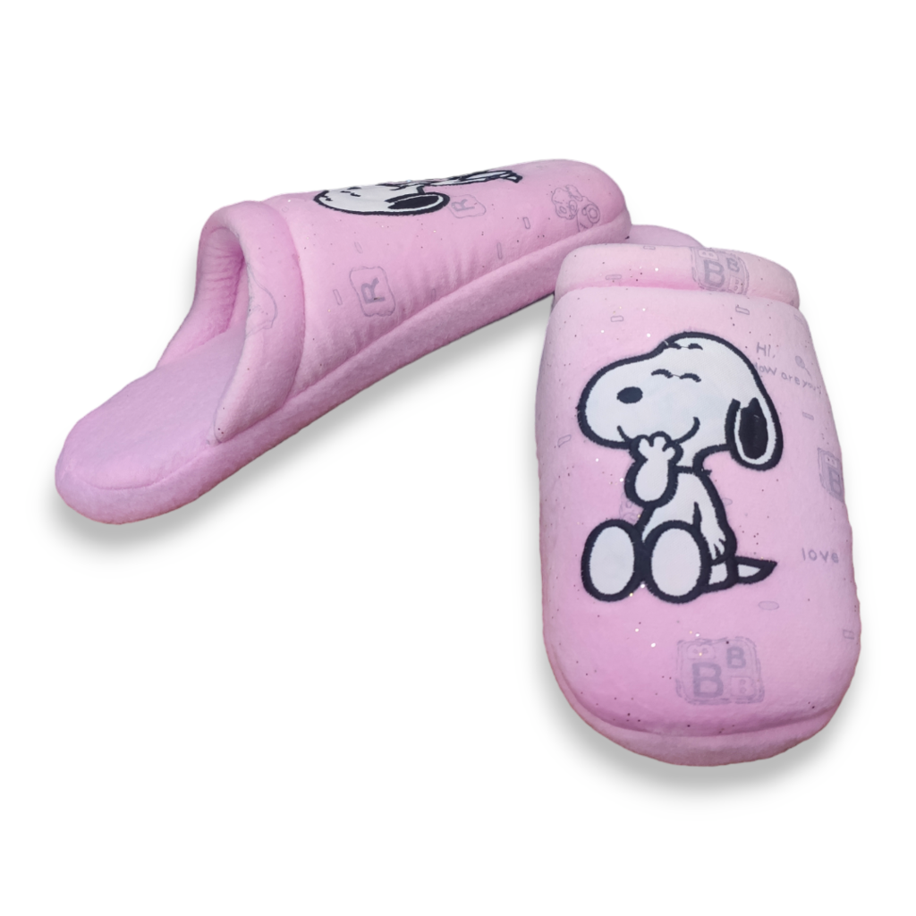Pantuflas Snoopy rosa termica basica MILONEZ