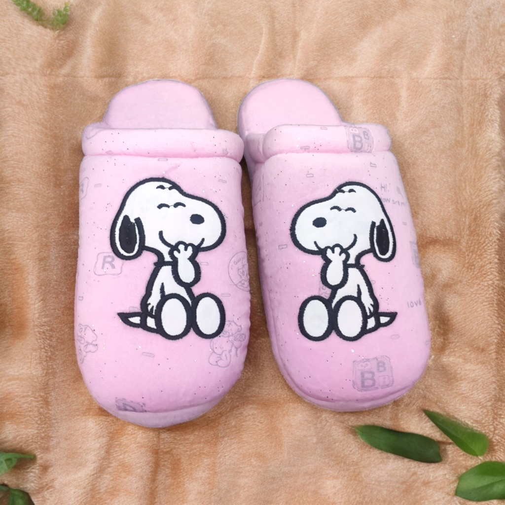 Pantuflas Snoopy rosa termica basica MILONEZ