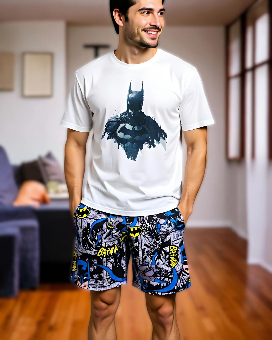 Pijama Hombre Batman pantalón corto MILONEZ
