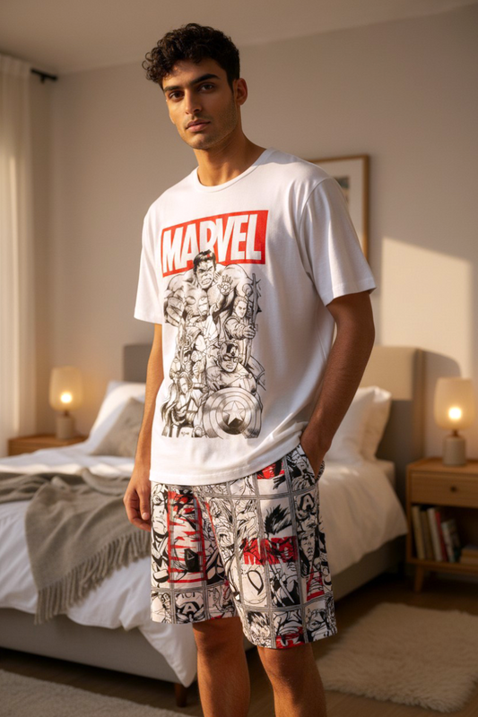 Pijama Hombre marvel pantalón corto