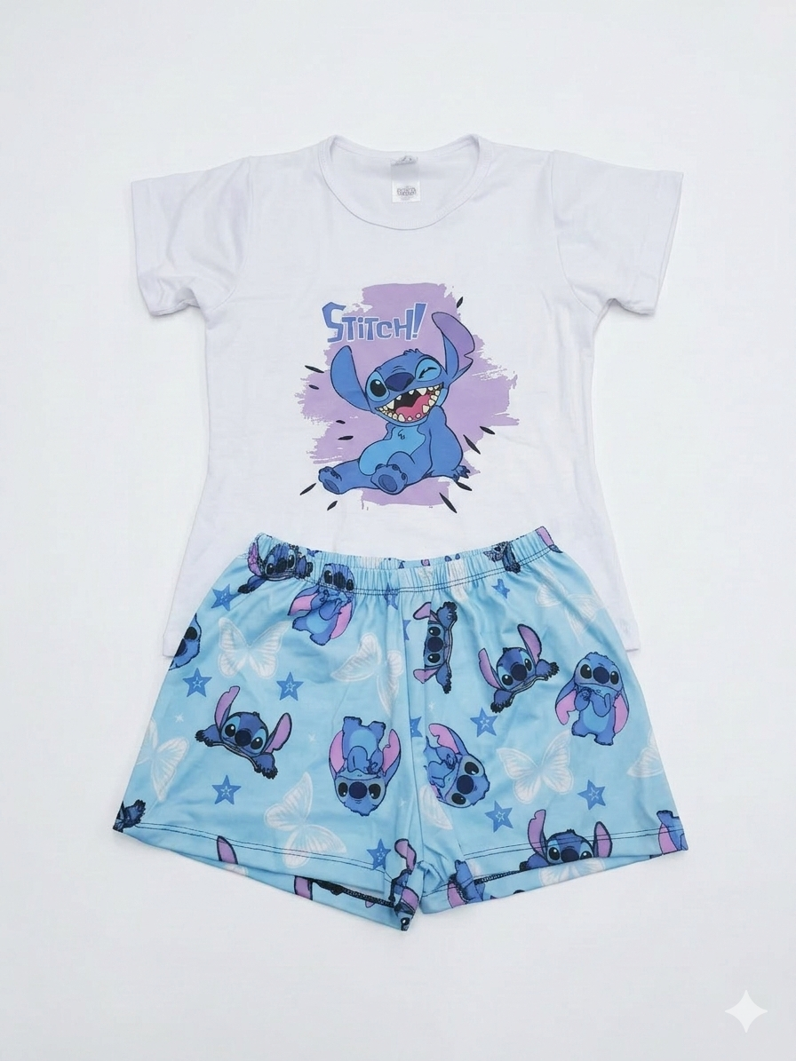 Pijama Mujer shorts stitch MILONEZ