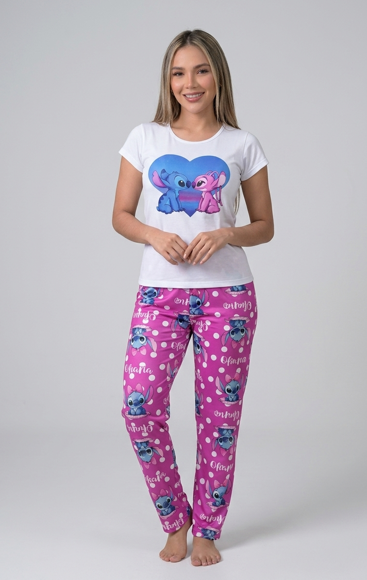 Pijama Mujer Stitch Love