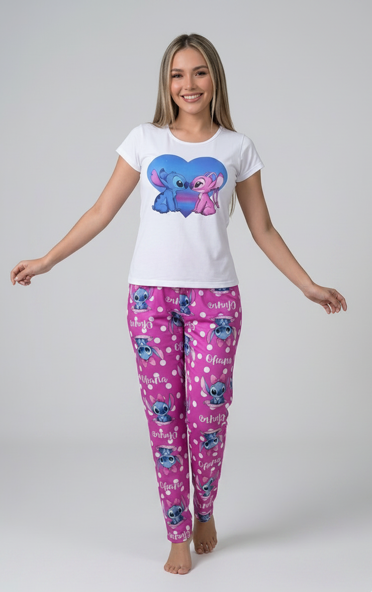 Pijama Mujer Stitch Love