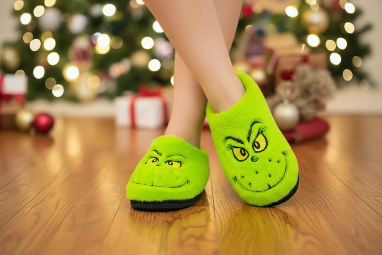 Pantuflas Grinch termicas Conf Navideñas